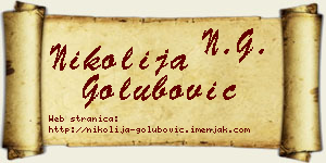 Nikolija Golubović vizit kartica